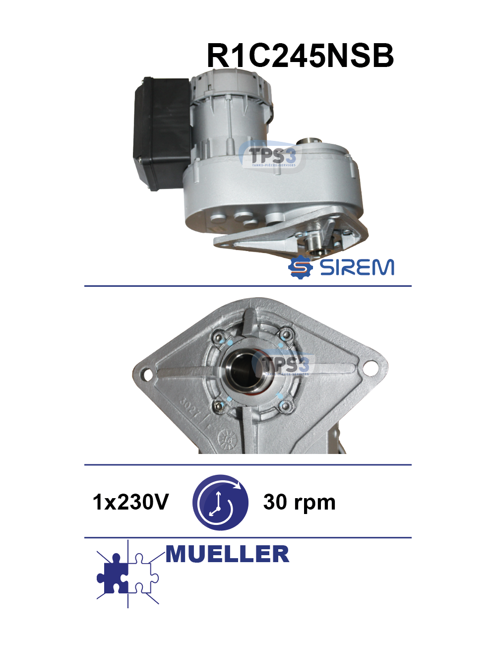 Motoréducteur R1C245NSB 32tr/min Mueller