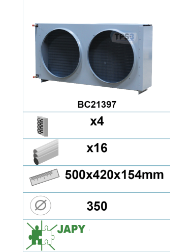Condenseur 4 nappes 16 tubes BC2 1397