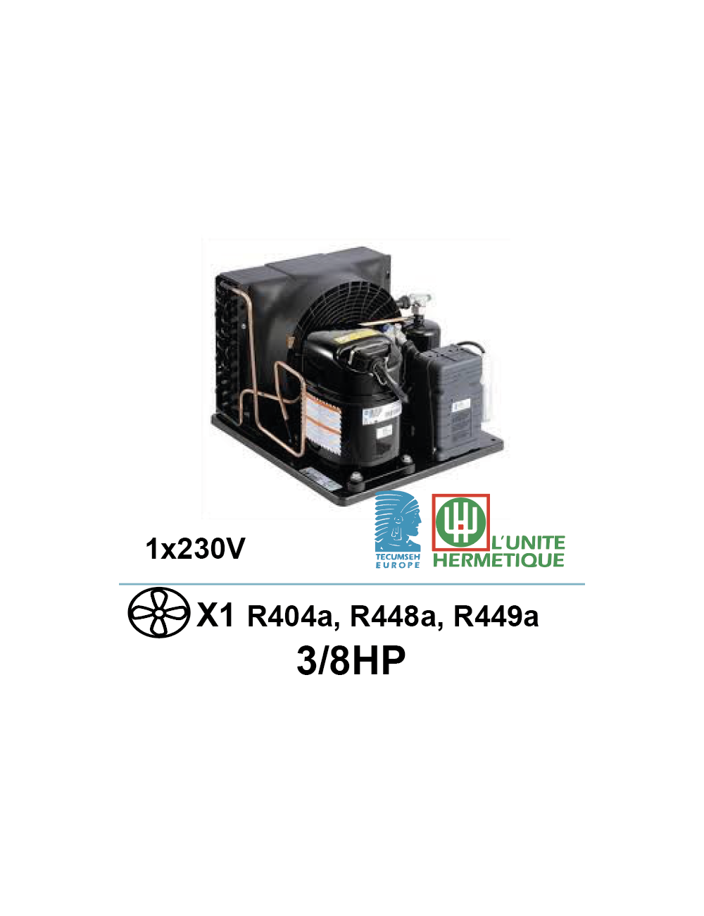 Groupe frigorifique 230V 1/3ch compresseur piston