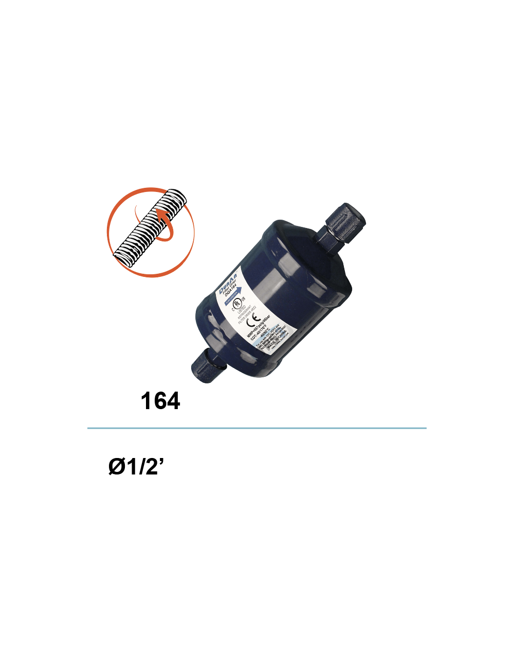 Déshydrateur 164 Ø 1/2, à visser