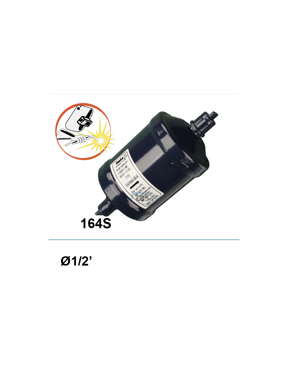 Déshydrateur 164S Ø 1/2, à braser Déshydrateur 164S Ø 1/2, à braser