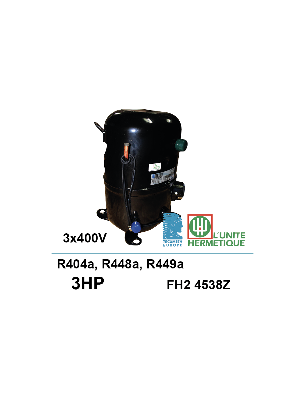 Compresseur UH FH2 4538Z-XG 3Ch + sachet vannes