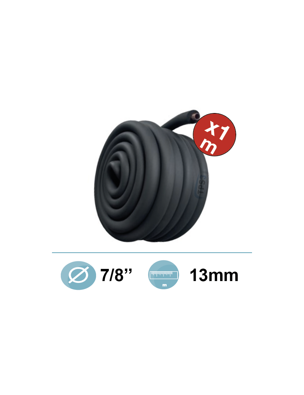 Mousse isolante en couronne 7/8'' ép. 13mm (au M) Mousse isolante en couronne 7/8'' ép. 13mm (au M)