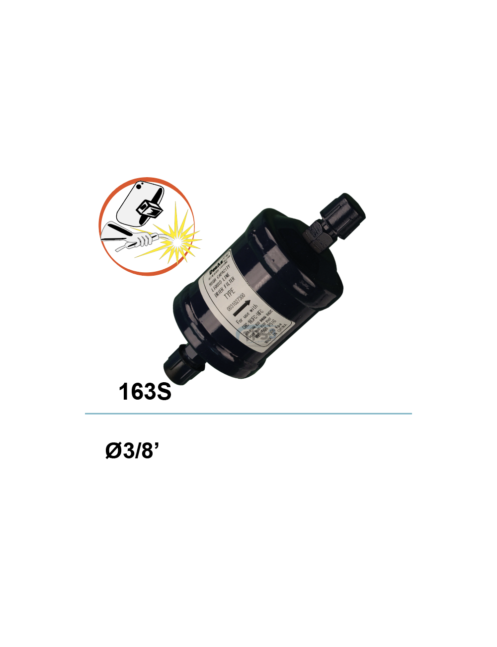 Déshydrateur 163S Ø 3/8, à braser