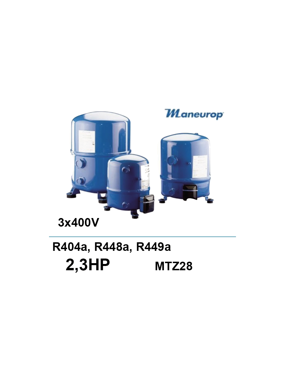 Compresseur Maneurop MTZ28 R404a 2,5ch Compresseur Maneurop MTZ28 R404a 2,5ch