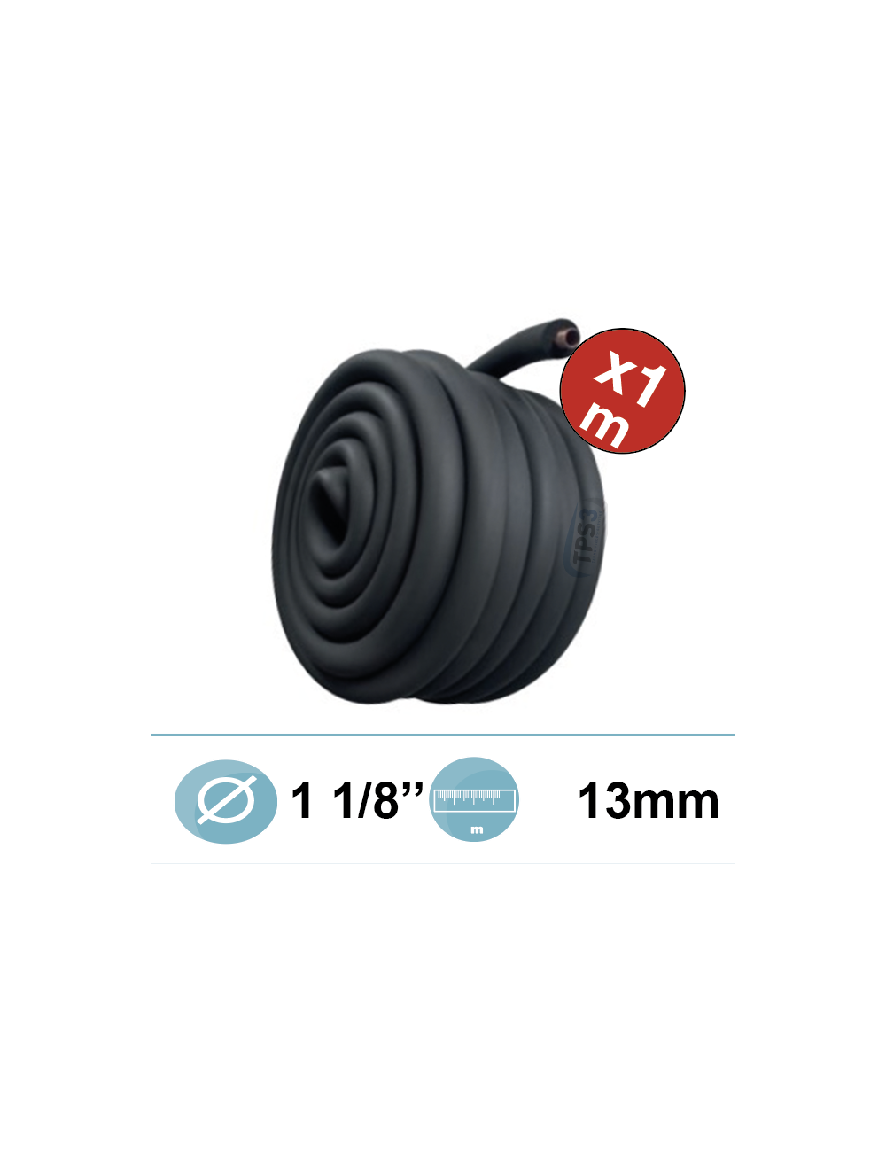 Mousse isolante en couronne 1''1/8 ép. 13mm (au M)