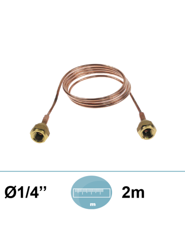 Capillaire cuivre avec poussoir L:2M