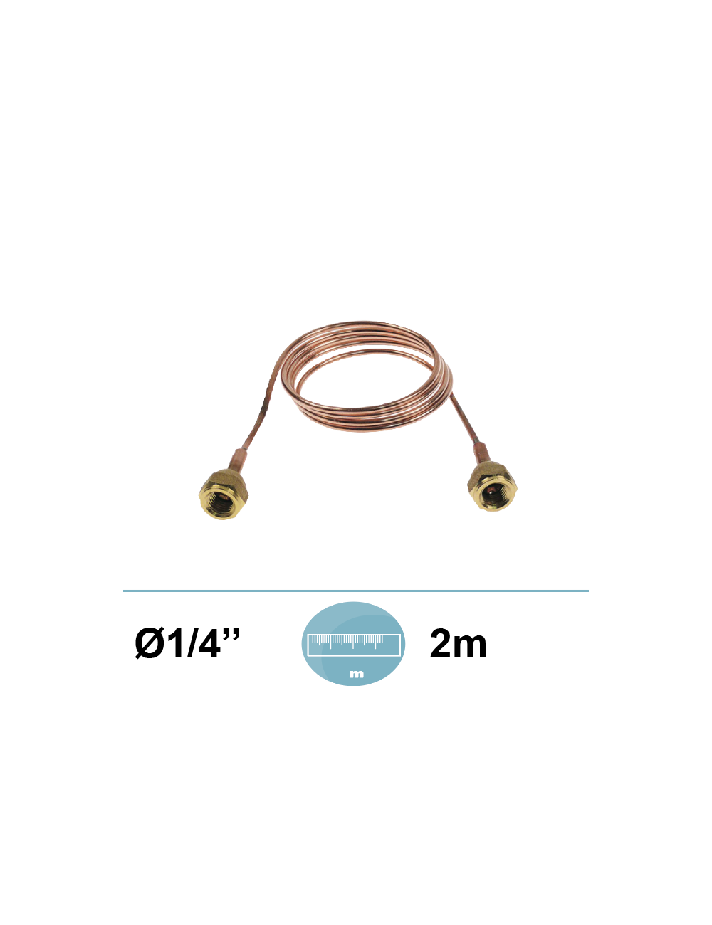 Capillaire cuivre avec poussoir L:2M Capillaire cuivre avec poussoir L:2M