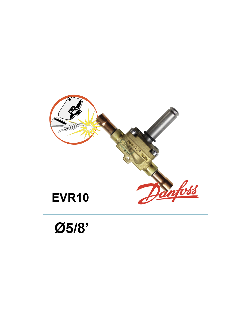 Corps électrovanne fréon Danfoss EVR10 5/8 à braser Corps électrovanne fréon Danfoss EVR10 5/8 à braser