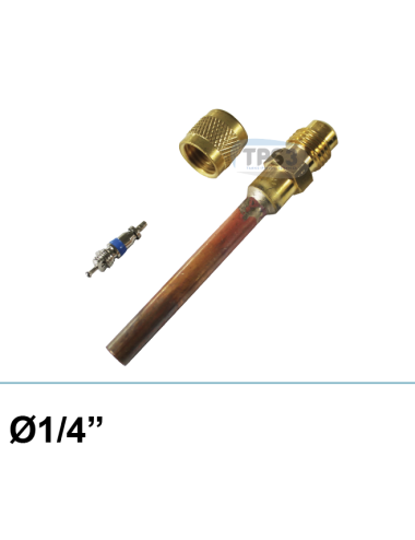 Valve schrader avec tube cuivre 1/4’’