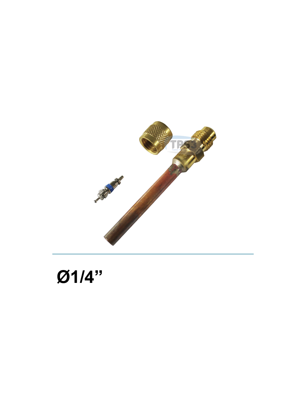 Valve schrader avec tube cuivre 1/4’’ Valve schrader avec tube cuivre 1/4’’