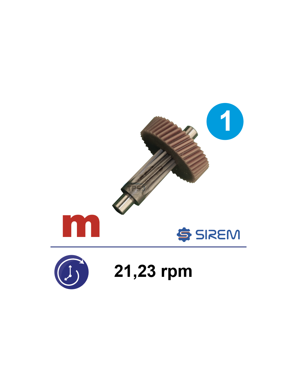 Ensemble 1er train Céloron pour MR Sirem type N 21-23 tr/min