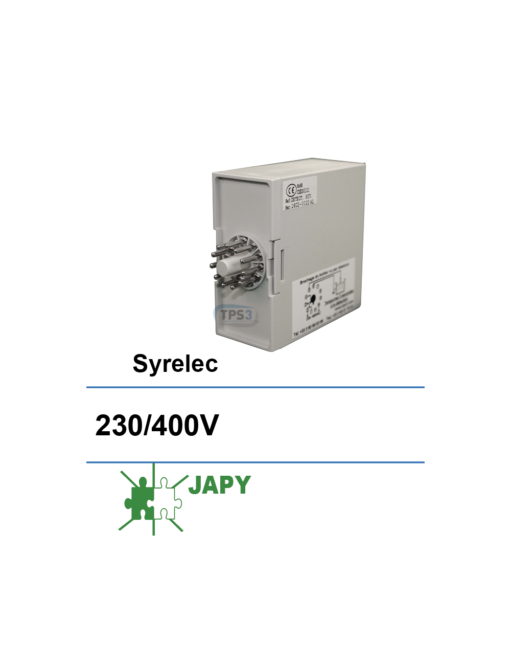 Amplificateur Japy 230/400V adaptable socle Syrelec Amplificateur Japy 230/400V adaptable socle Syrelec