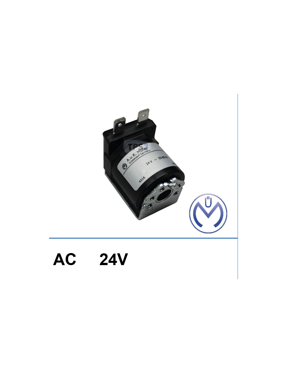 Bobine pour électrovanne d'arrivée d'eau Müller 24V AC Bobine pour électrovanne d'arrivée d'eau Müller 24V AC