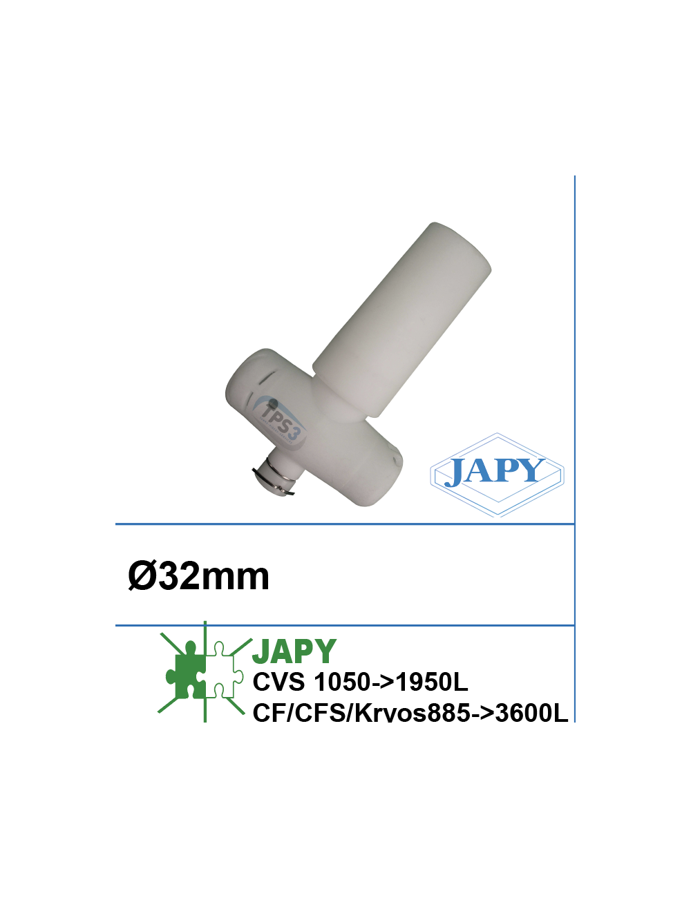 Diffuseur rotatif Japy plastique 2 trous Diffuseur rotatif Japy plastique 2 trous
