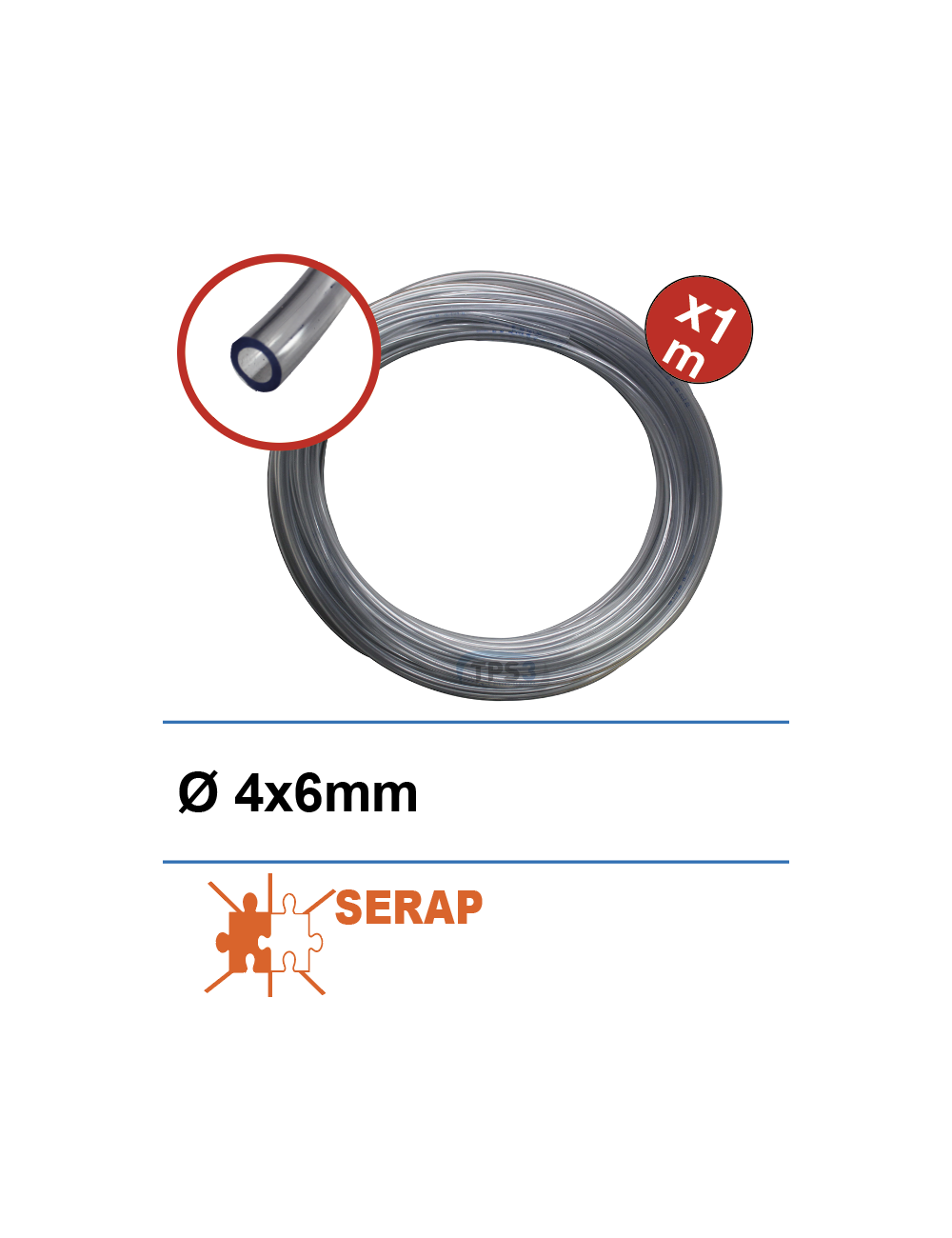 Tube clair 4x7 pour produit lessiviel adaptable Serap (ancien modèle) Tube clair 4x7 pour produit lessiviel adaptable Serap (ancien modèle)