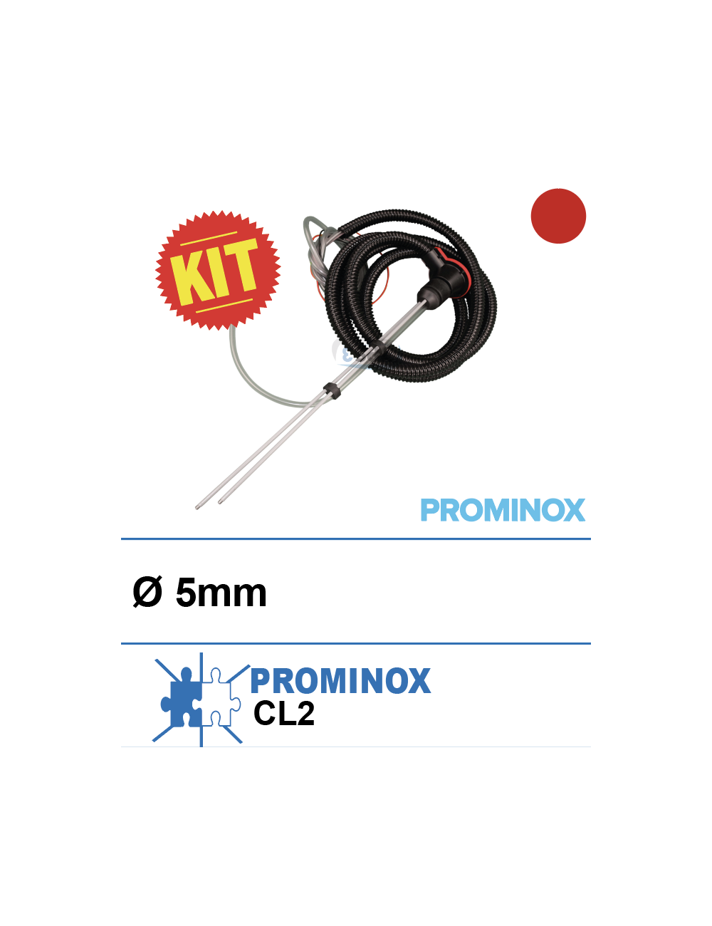 Canule rouge + électrode pour prise de produit lessiviel CL2 Canule rouge + électrode pour prise de produit lessiviel CL2