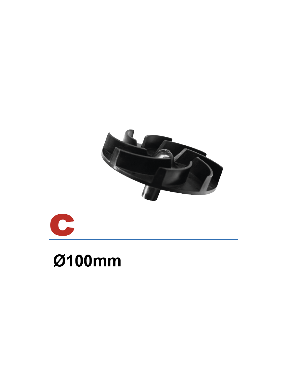 Impulseur avec fourreau pour pompe de lavage Sirem PB80 Ø100 Impulseur avec fourreau pour pompe de lavage Sirem PB80 Ø100