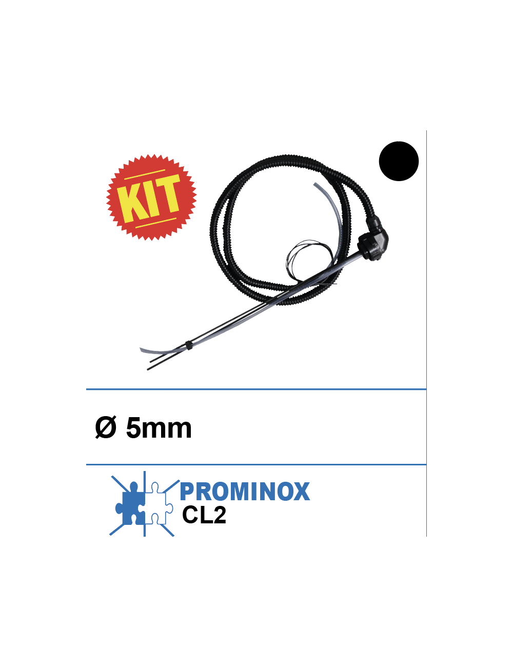 Canule adaptable noire + électrodes pour prise de produit lessiviel Canule adaptable noire + électrodes pour prise de produit lessiviel