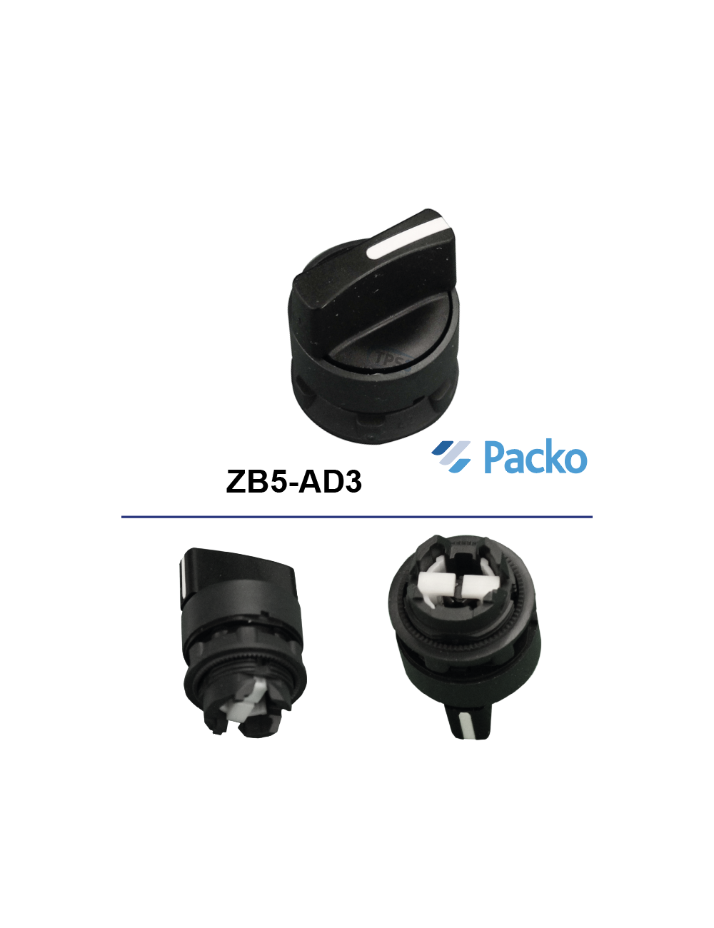 Bouton de commutateur ZB5-AD3 3 positions