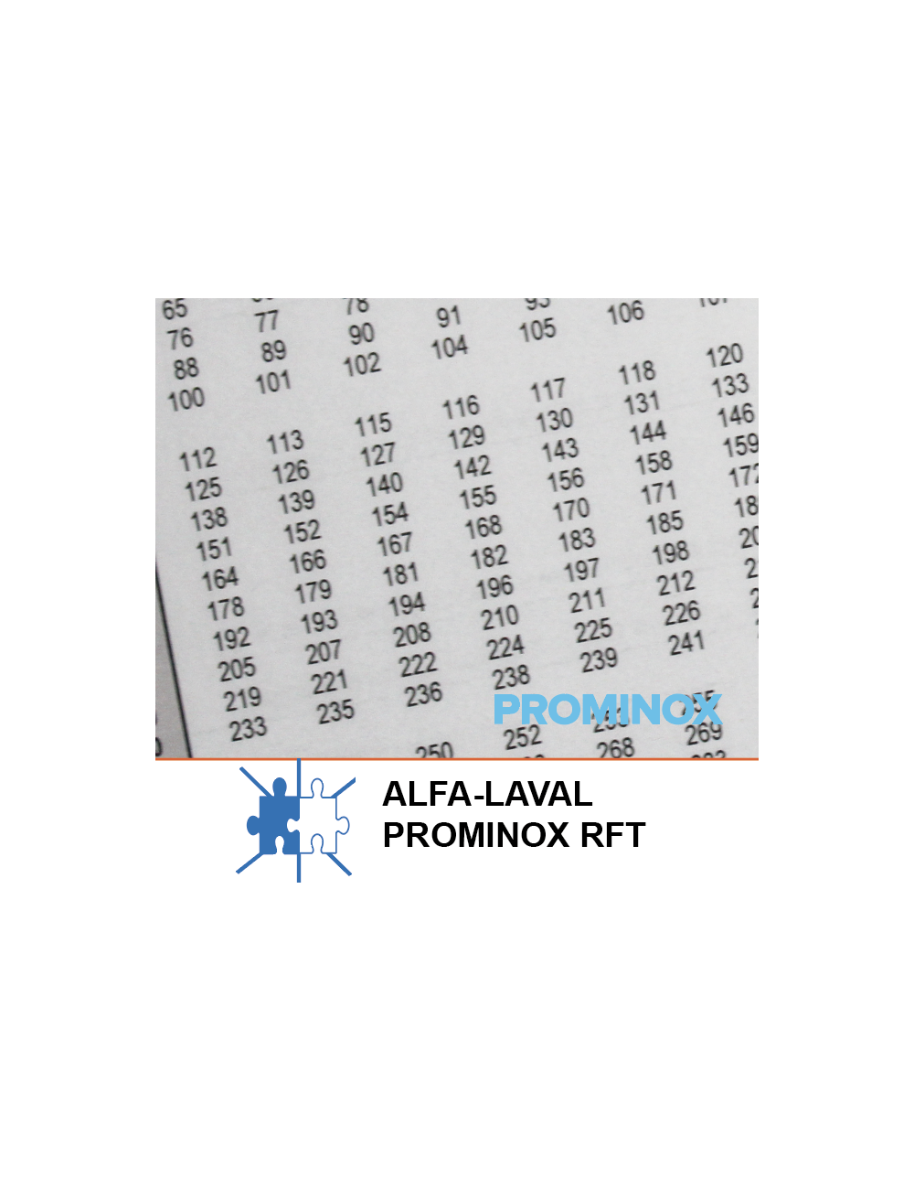 Barème de jauge Alfa-Laval/Prominox RFT