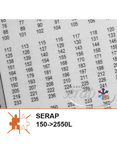 Barème de jaugeage Serap (150-2550L)