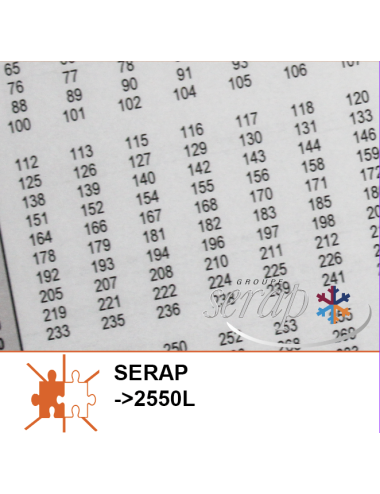 Barème de jaugeage Serap 2550L