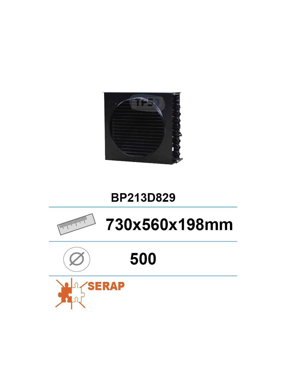 Condenseur type BP213D829 730x560x198 1 ouie D500 Condenseur type BP213D829 730x560x198 1 ouie D500