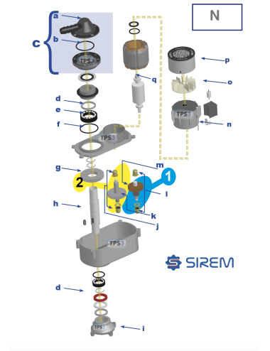 Stator + carcasse R3245 + Pth type L&N