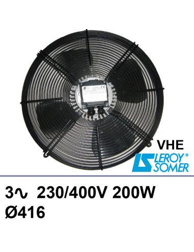 Ventilateur sur grille Leroy-Somer VHE 3x230/400V 200W Ø416mm