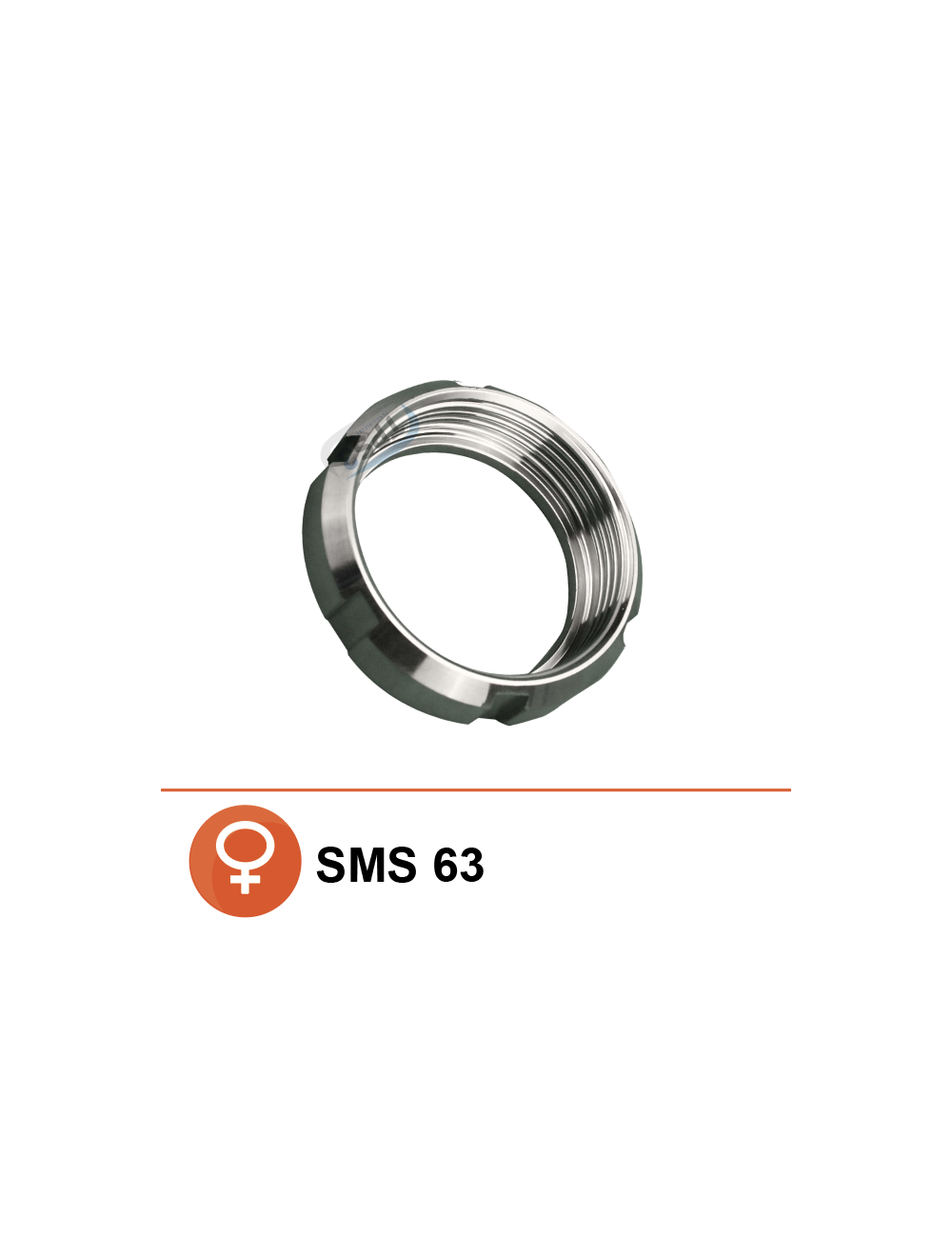 Ecrou SMS Ø63 inox 304