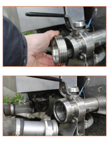 Adaptation inox femelle SMS Ø51 / mâle DIN Ø52