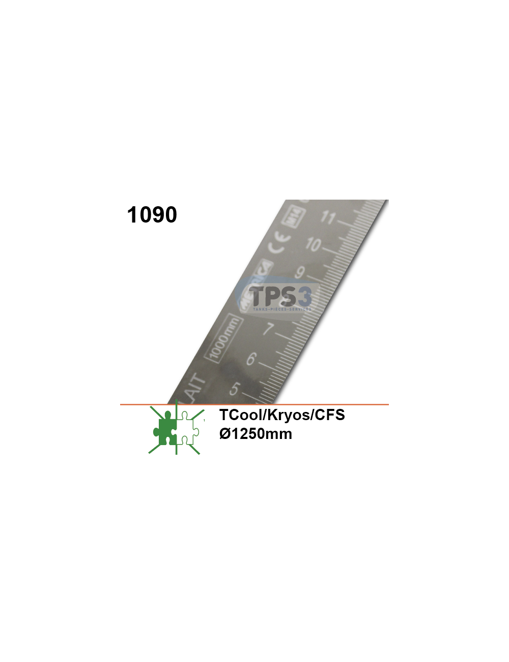 Règle graduée 1090 TCool/Kryos/CFS Ø 1250mm