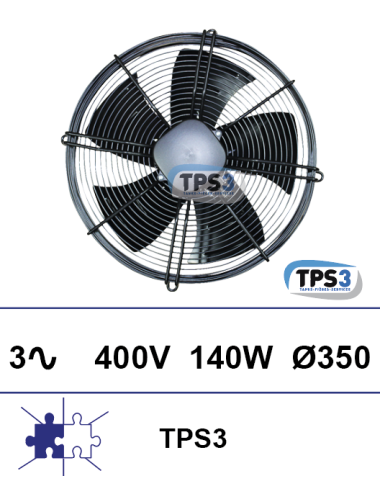 Ventilateur sur grille TPS3 3x400V 140W  Ø350mm