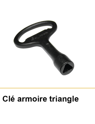 Clé armoire triangle