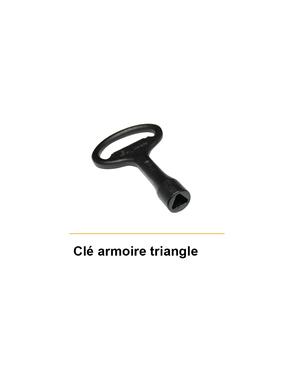 Clé armoire triangle
