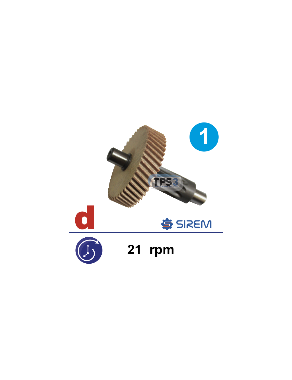 Ensemble 1er train pour MR Sirem type L&M 21tr/min