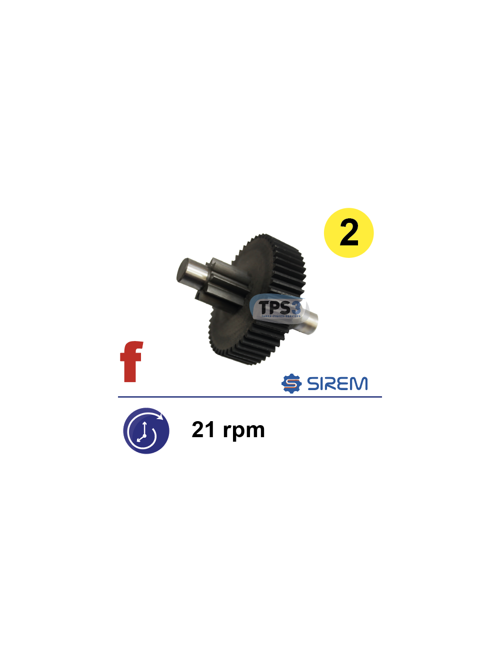 Ensemble 2nd train pour MR Sirem type L&M 21tr/min Ensemble 2nd train pour MR Sirem type L&M 21tr/min