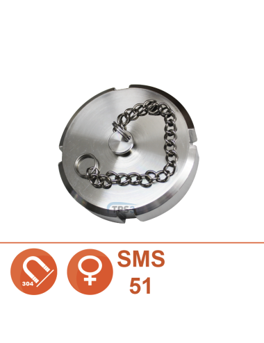 Bouchon inox de nez fileté femelle SMS Ø51