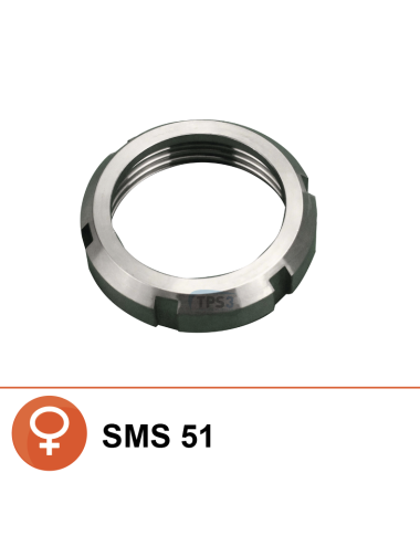 Ecrou SMS Ø51 inox 304