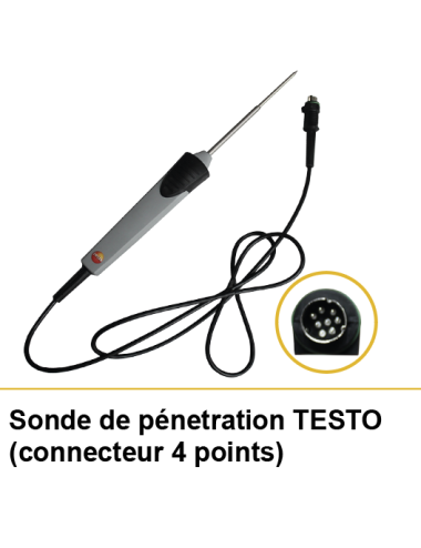 Sonde de pénétration TESTO (connecteur 4 points)