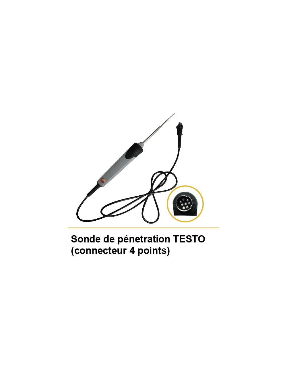 Sonde de pénétration TESTO (connecteur 4 points) Sonde de pénétration TESTO (connecteur 4 points)