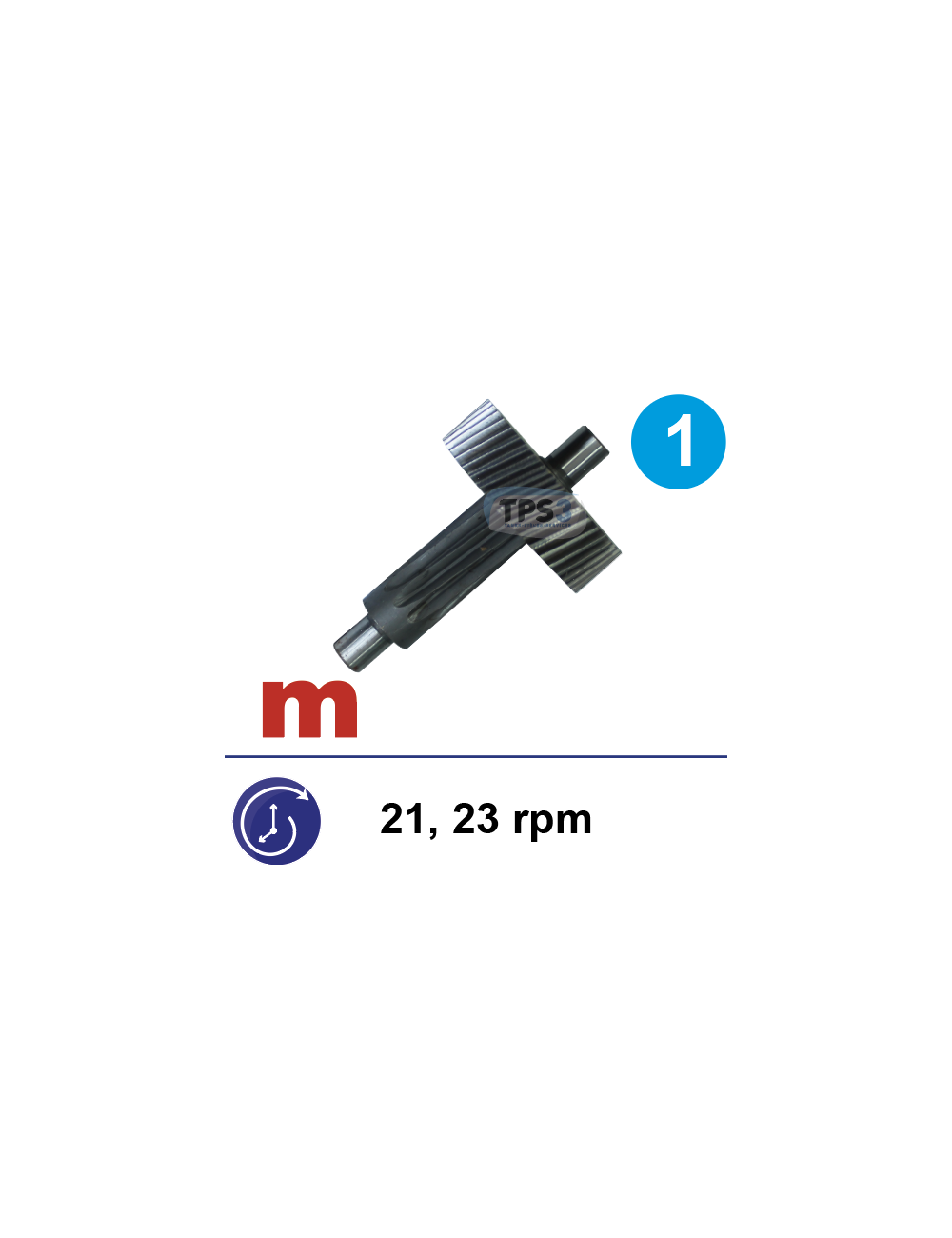 Ensemble 1er train métal pour MR Sirem type N renforcé 21 tr/min