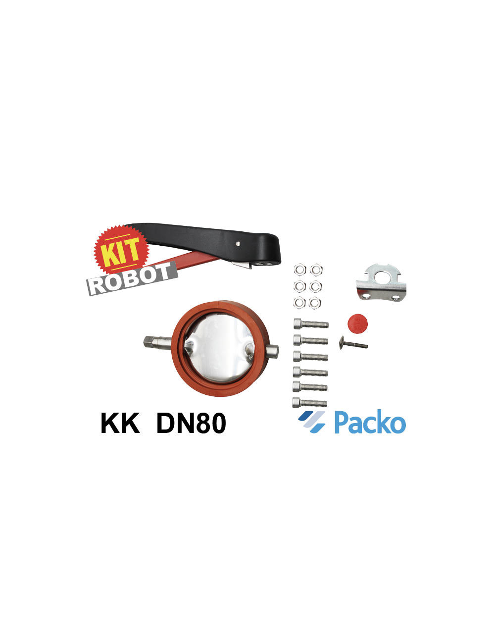 Kit vanne papillon DN 80 (papillon + joint interne + poignée)