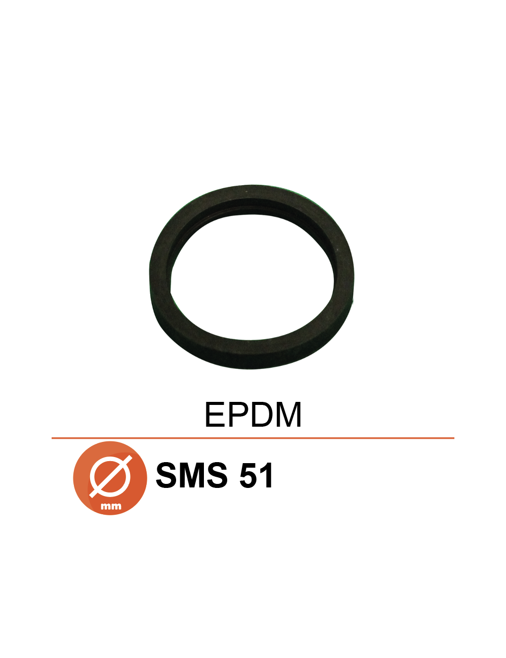 Joint de nez fileté Ø51 SMS EPDM épaulé Joint de nez fileté Ø51 SMS EPDM épaulé