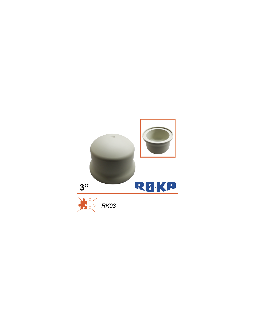 Bouchon plastique de nez fileté autonettoyant RO-KA 3’’ Bouchon plastique de nez fileté autonettoyant RO-KA 3’’
