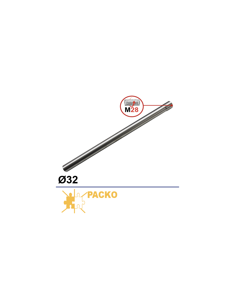 Manchon de réparation pale agitation Packo M28/D32