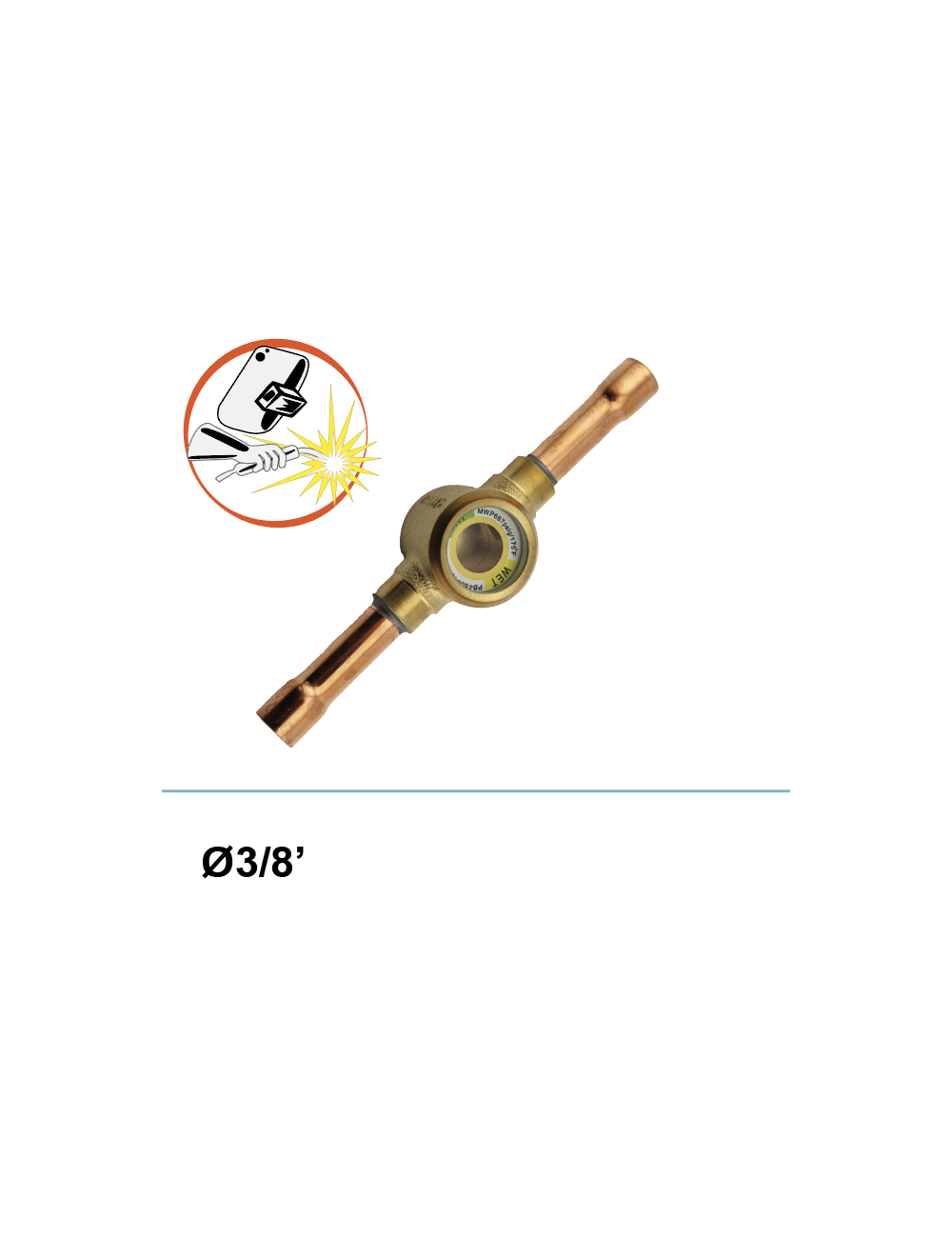 Voyant liquide à souder Ø3/8 (F-F) Voyant liquide à souder Ø3/8 (F-F)
