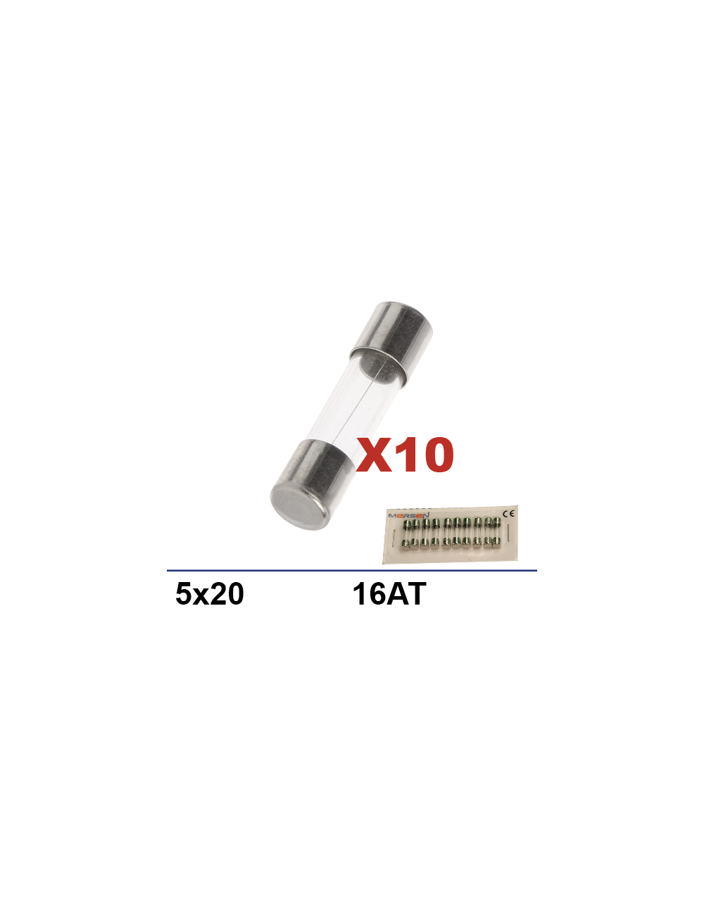 Boite 10 fusibles 5x20 16A