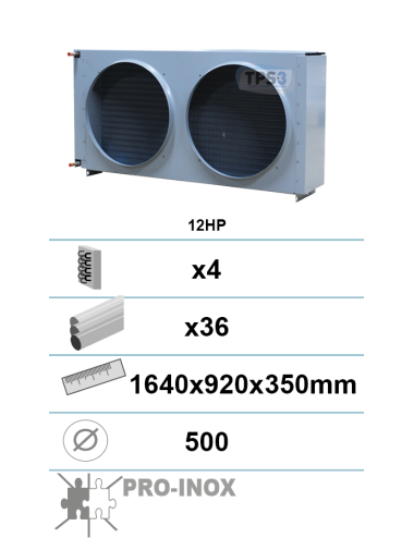 Condenseur avec traitement epoxy 4 nappes 36 tubes 12Ch
